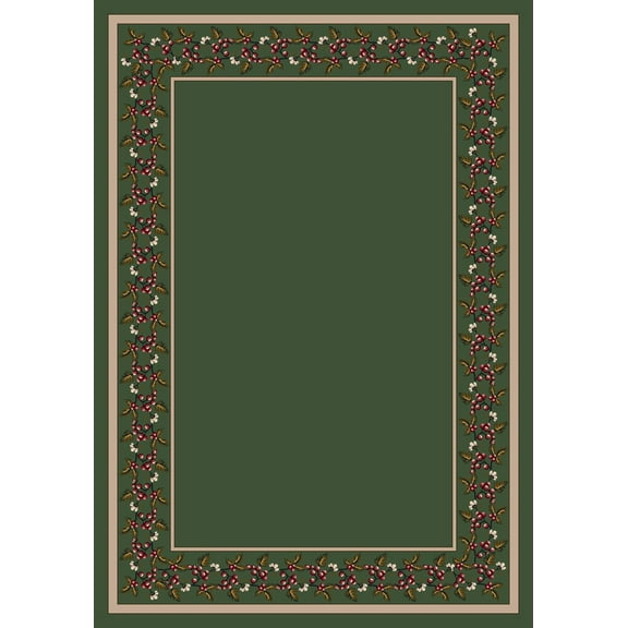 Milliken Design Center Area Rug WILDBERRY MOSS Wildberry Moss Petals Vines 2' 4" x 23' 2" Runner