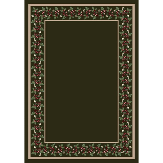 Milliken Design Center Area Rug WILDBERRY OLIVE Wildberry Olive 7' 8" x 10' 9" Rectangle