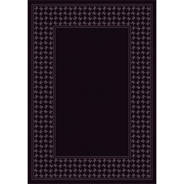 Milliken Design Center Area Rug WINDSWEPT ONYX Windswept Onyx Angled Petals 7' 7" x 7' 7" Round