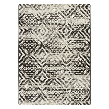 Milliken Drayton Area Rug 4000173934 Kenten Dark Faded Diamonds 3' 10" x  5' 4" Rectangle