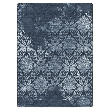 Milliken Drayton Area Rug 4000174038 Wadsworth Sapphire Diagonal Repeat 7' 8" x 10' 9" Rectangle