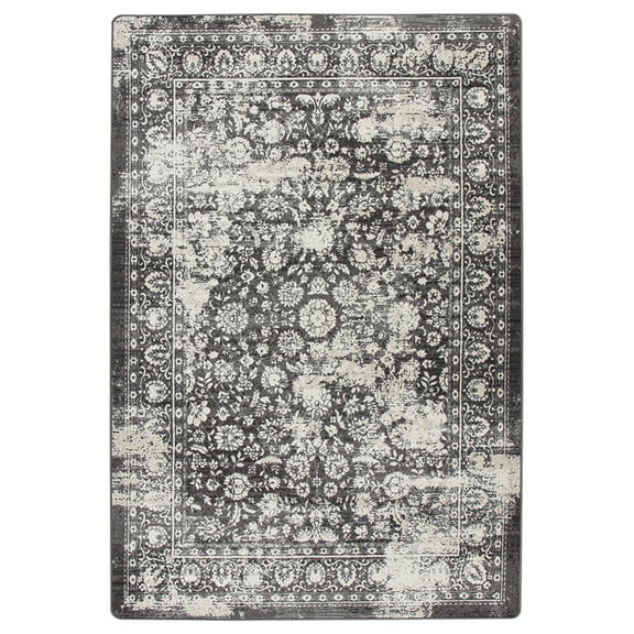 Milliken Drayton Area Rug 4000174080 Camak Onyx Bulbs Blossoms 3' 10" x  5' 4" Rectangle