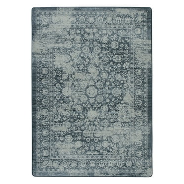 Milliken Drayton Area Rug 4000174096 Camak Denim Leaves Petals 10' 9" x 13' 2" Rectangle