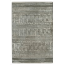 Milliken Drayton Area Rug 4000174103 Fulani Graystone Diamonds Banded 3' 10" x  5' 4" Rectangle