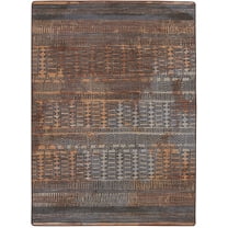 Milliken Drayton Area Rug 4000174111 Fulani Cayenne Striped Lines 5' 4" x 7' 8" Rectangle