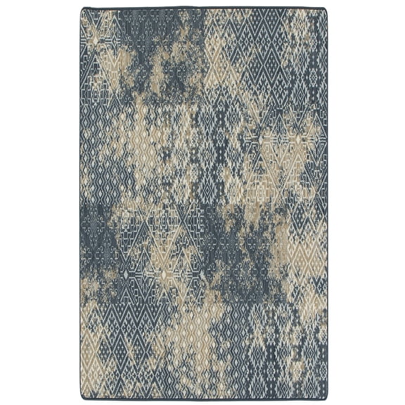 Milliken Drayton Area Rug 4000174179 Smith Tavern Denim Faded Southwestern 2' 1" x 7' 8" Runner