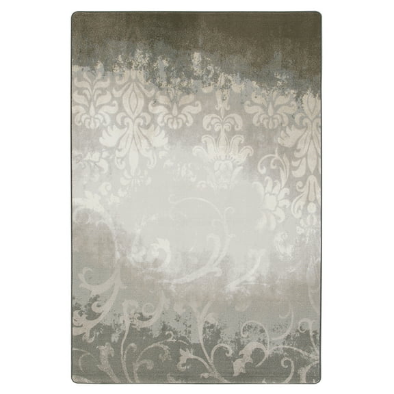 Milliken Drayton Area Rug 4000174210 Fredonia Oyster Leaves Swirls 5' 4" x 7' 8" Rectangle