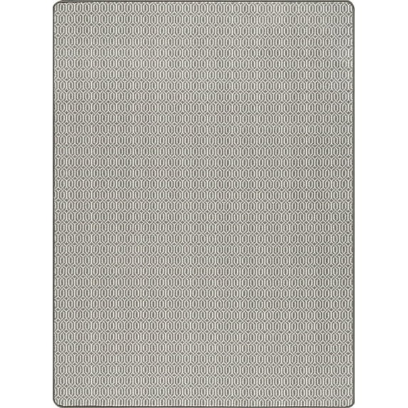 Milliken Gray Solid Lines Area Rug URBANIST PEWTER - Aprx 3' 10" x 5' 4"