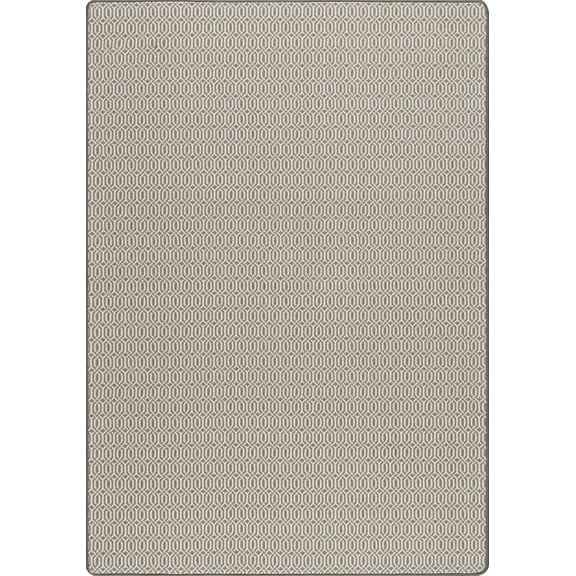 Milliken Gray Solid Lines Area Rug URBANIST STONE - Aprx 7' 8" x 10' 9"