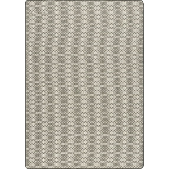 Milliken Gray Solid Lines Grid Area Rug URBANIST STONE - Aprx 5' 4" x 7' 8"