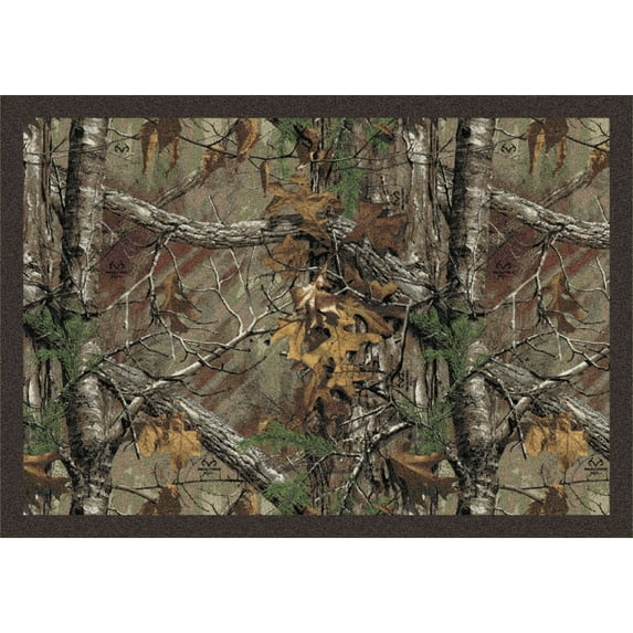 Milliken Green Nature Print Forest Area Rug Xtra Xtra - Aprx 5' 4" x 7' 8"