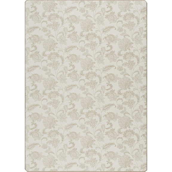 Milliken Imagine Area Rug ARIA STATELY BEIGE Aria Stately Beige Paisley Petals 10 9 x 13 2 Rectangle
