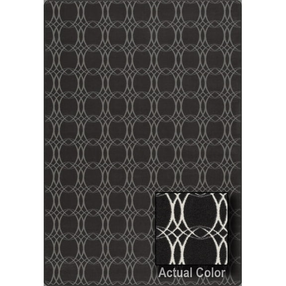 Milliken Imagine Area Rug BELTANE Beltane Noir Rings Loops 2' 8" x 3' 10" Rectangle