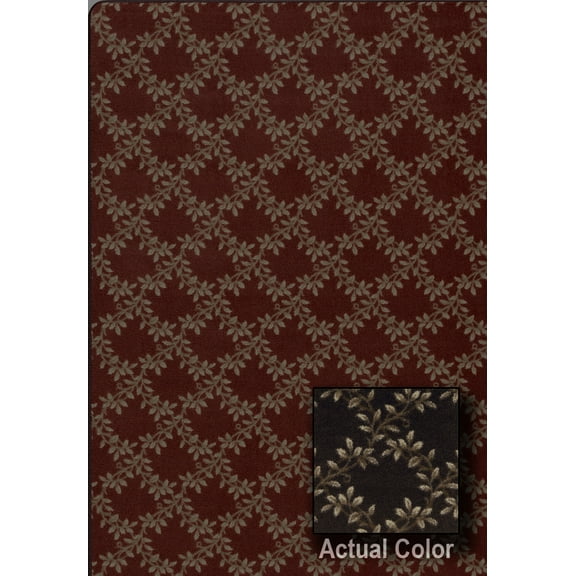 Milliken Imagine Area Rug BLUFFVIEW Bluffview Ebony Crosshatch Vines 2' 1" x 7' 8" Rectangle
