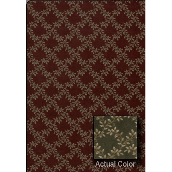 Milliken Imagine Area Rug BLUFFVIEW Bluffview Evergreen Leaves Crosshatch 2' 8" x 3' 10" Rectangle