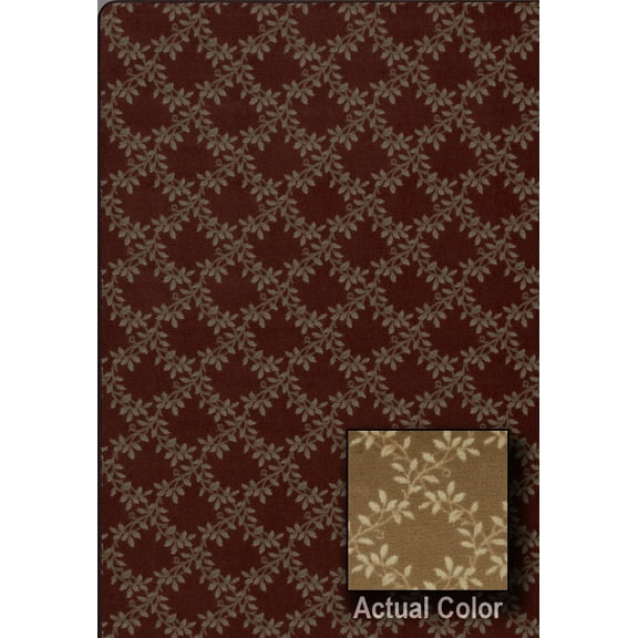 Milliken Imagine Area Rug BLUFFVIEW Bluffview Hazelnut Petals Leaves 5' 4" x 7' 8" Rectangle