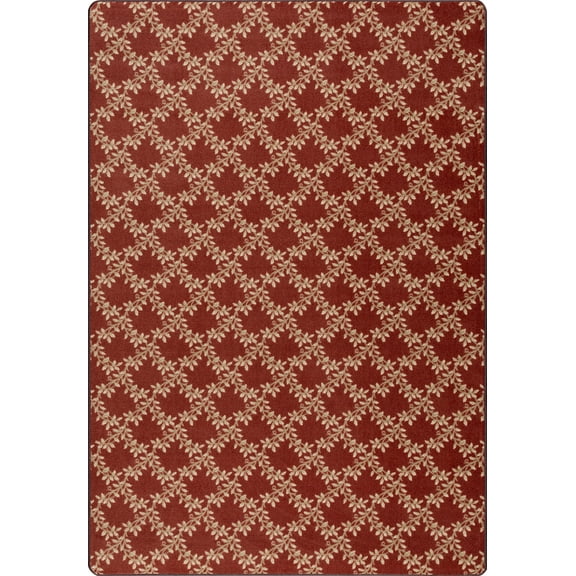 Milliken Imagine Area Rug BLUFFVIEW Bluffview Scarlet Crosshatch Vines 2' 8" x 3' 10" Rectangle