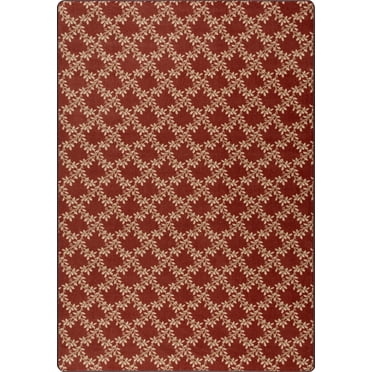 Milliken Imagine Area Rug BLUFFVIEW Bluffview Scarlet Crosshatch Vines 7' 8" x 10' 9" Rectangle