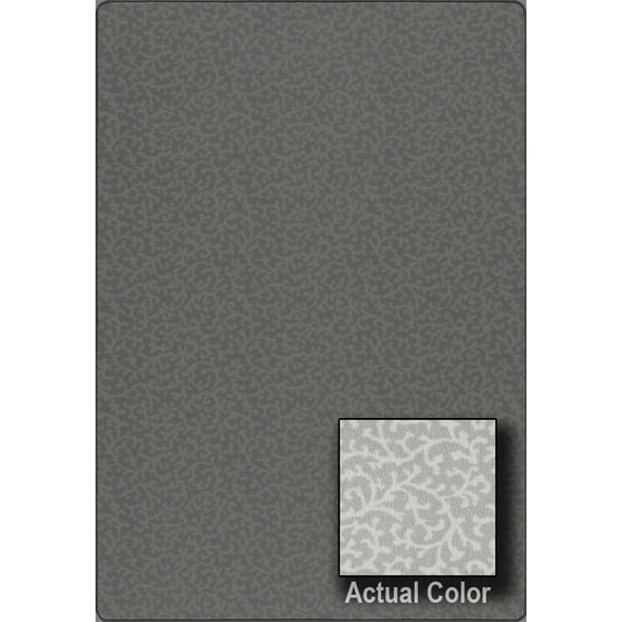 Milliken Imagine Area Rug BRIDGEWATER Bridgewater Gray Cloud Swirls Curls 7' 8" x 10' 9" Rectangle