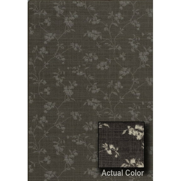 Milliken Imagine Area Rug CASTLETON Castleton Ebony Petals Leaves 5' 4" x 7' 8" Rectangle
