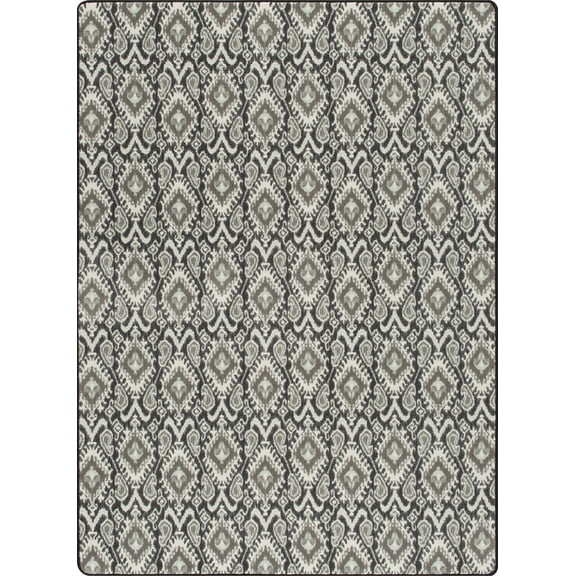 Milliken Imagine Area Rug CRAFTED Crafted Graphite Hooks Diamonds 2' 1" x 7' 8" Rectangle
