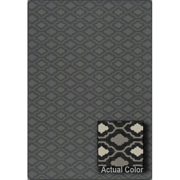 Milliken Imagine Area Rug DELANO Delano Inkwell Lines Crosshatch 5' 4" x 7' 8" Rectangle