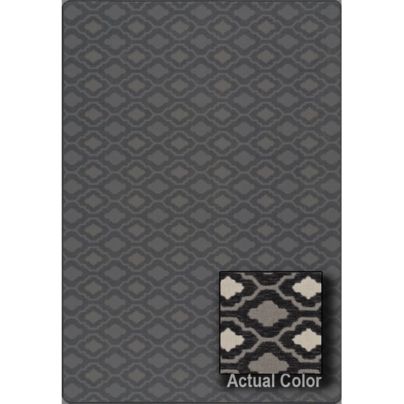 Milliken Imagine Area Rug DELANO Delano Inkwell Lines Crosshatch 7' 8" x 10' 9" Rectangle