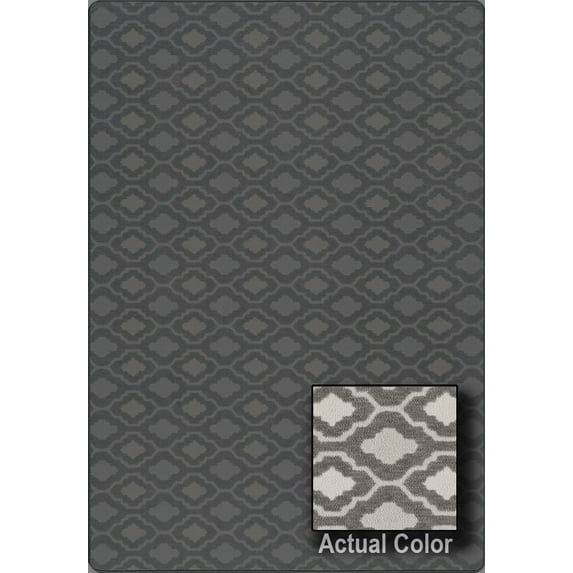 Milliken Imagine Area Rug DELANO Delano Pewter Diamonds Lattice 2' 1" x 7' 8" Rectangle