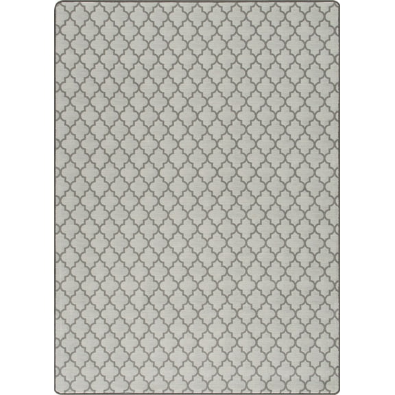 Milliken Imagine Area Rug ESSEX Essex Aged Silver Diamond Curved 3' 10" x 5' 4" Rectangle