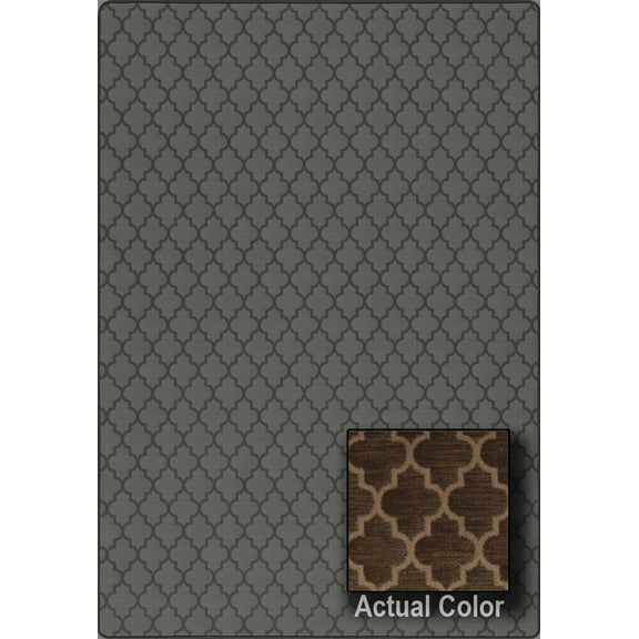 Milliken Imagine Area Rug ESSEX Essex Espresso Lattice Crosshatch 7' 8" x 10' 9" Rectangle