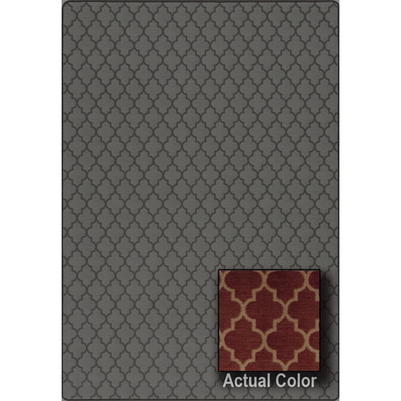 Milliken Imagine Area Rug ESSEX Essex Poppy Lattice Crosshatch 7' 8" x 10' 9" Rectangle