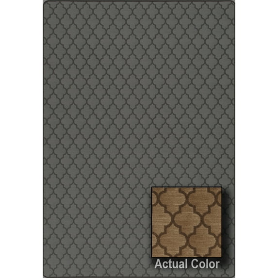 Milliken Imagine Area Rug ESSEX Essex Sable Diamond Curved 3' 10" x 5' 4" Rectangle