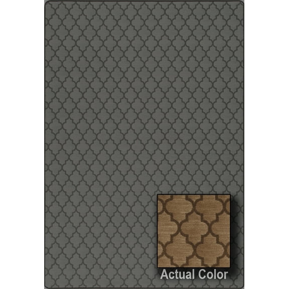 Milliken Imagine Area Rug ESSEX Essex Sable Diamond Curved 3' 10" x 5' 4" Rectangle