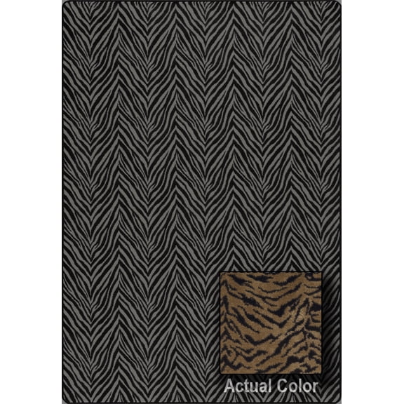 Milliken Imagine Area Rug EXOTIC SKINS Exotic Skins Domo Striped Waves 3' 10" x 5' 4" Rectangle