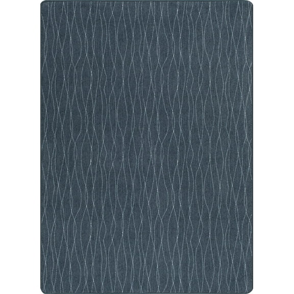 Milliken Imagine Area Rug FLOW Flow Dark Lagoon Rows Waves 5' 4" x 7' 8" Rectangle