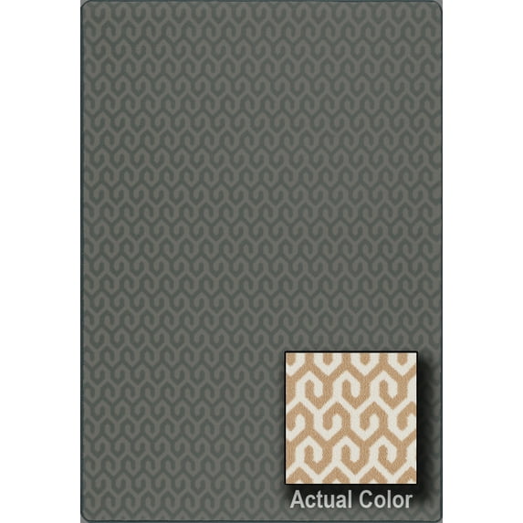 Milliken Imagine Area Rug FRESH TAKE Fresh Take Copper Curls Curves 5' 4" x 7' 8" Rectangle