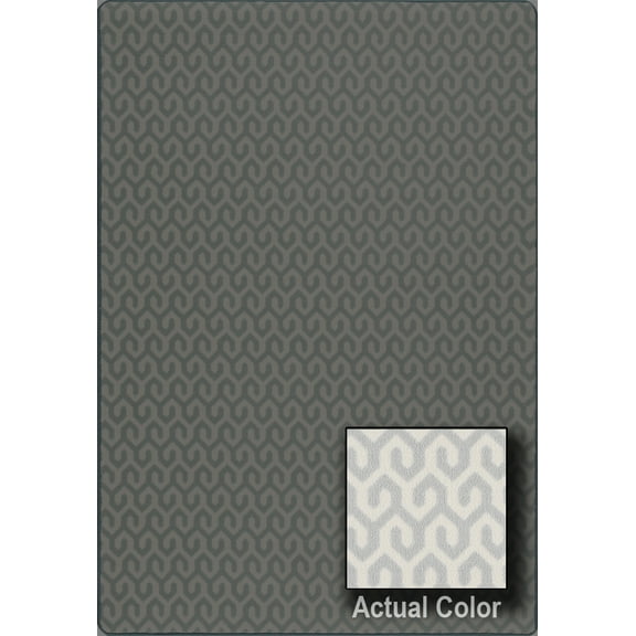 Milliken Imagine Area Rug FRESH TAKE Fresh Take Silver Mist Inverted Swirls 7' 8" x 10' 9" Rectangle