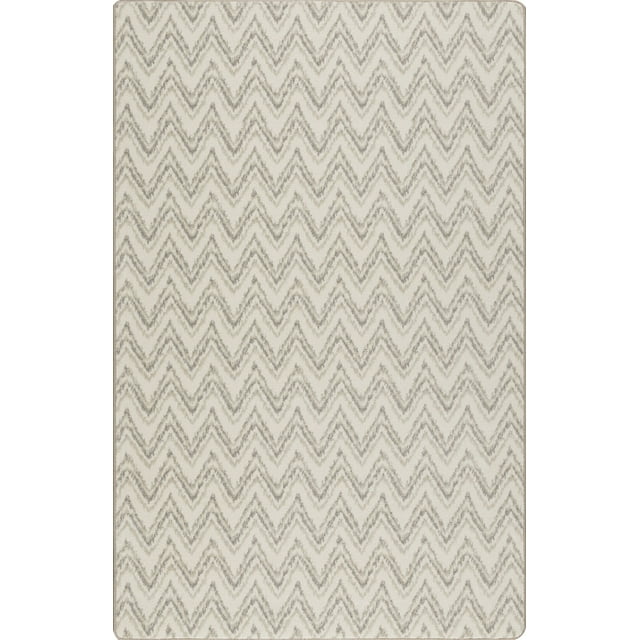 Milliken Imagine Area Rug GALLOWAY Galloway Silver Chevrons Triangles 3' 10" x 5' 4" Rectangle