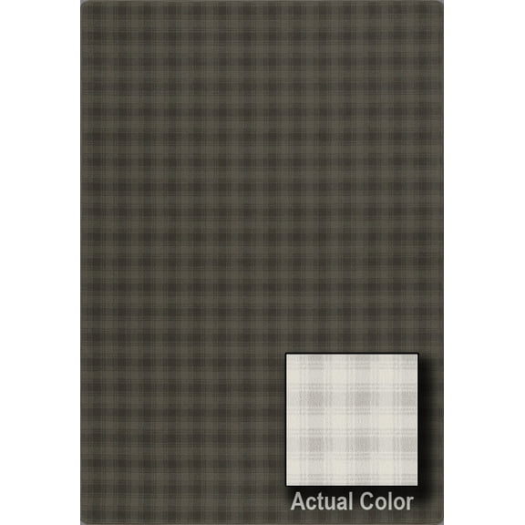 Milliken Imagine Area Rug HICKORY RUN Hickory Run White Ash Cubes Rows 5' 4" x 7' 8" Rectangle