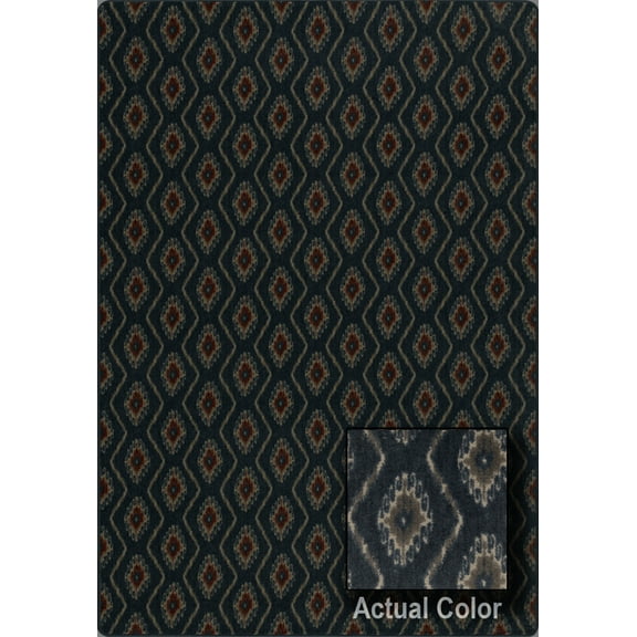 Milliken Imagine Area Rug LA CASA La Casa Antique Indigo Ovals Pencil 5' 4" x 7' 8" Rectangle