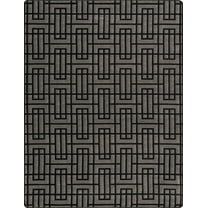 Milliken Imagine Area Rug LOCKPORT Lockport Blackstone Blocks Lines 2' 1" x 7' 8" Rectangle