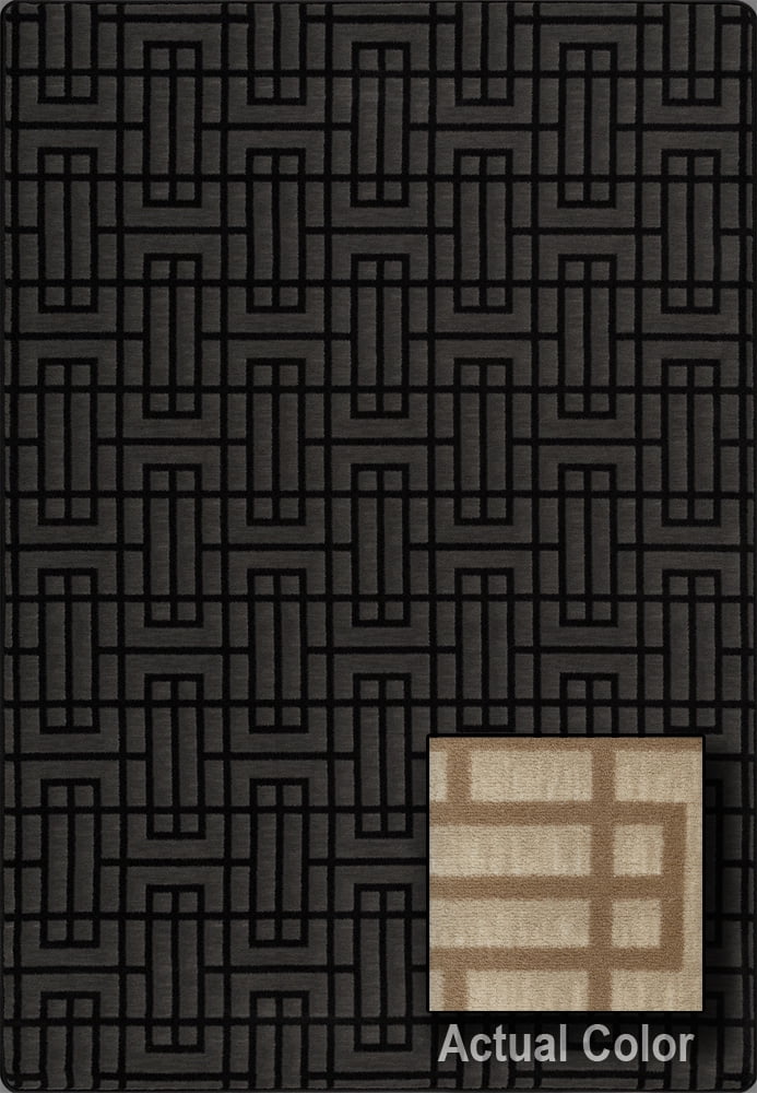 Milliken Imagine Area Rug LOCKPORT Lockport Mica Grid Blocks 5' 4" x 7' 8" Rectangle