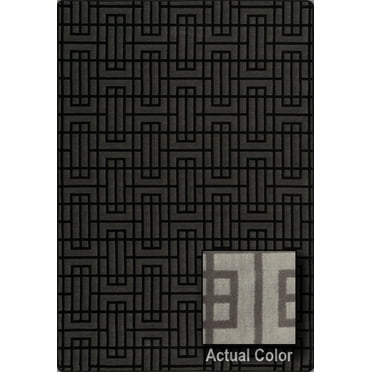 Milliken Imagine Area Rug LOCKPORT Lockport Silverpoint Blocks Lines 7' 8" x 10' 9" Rectangle