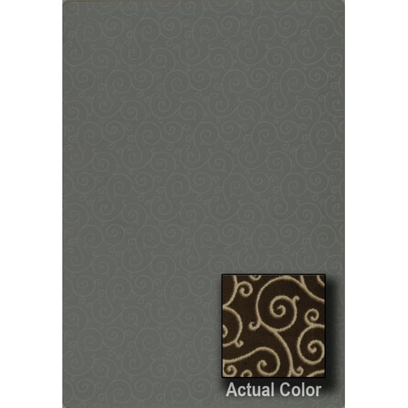 Milliken Imagine Area Rug LYRICAL Lyrical Henna Curls Swirls 5' 4" x 7' 8" Rectangle