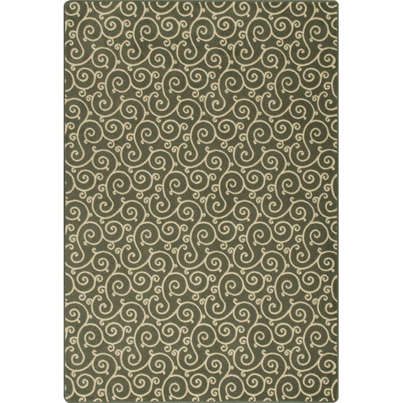 Milliken Imagine Area Rug LYRICAL Lyrical Ivy Curves Scrolls 5' 4" x 7' 8" Rectangle
