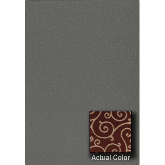 Milliken Imagine Area Rug LYRICAL Lyrical Regatta Red Scrolls Curls 2' 8" x 3' 10" Rectangle