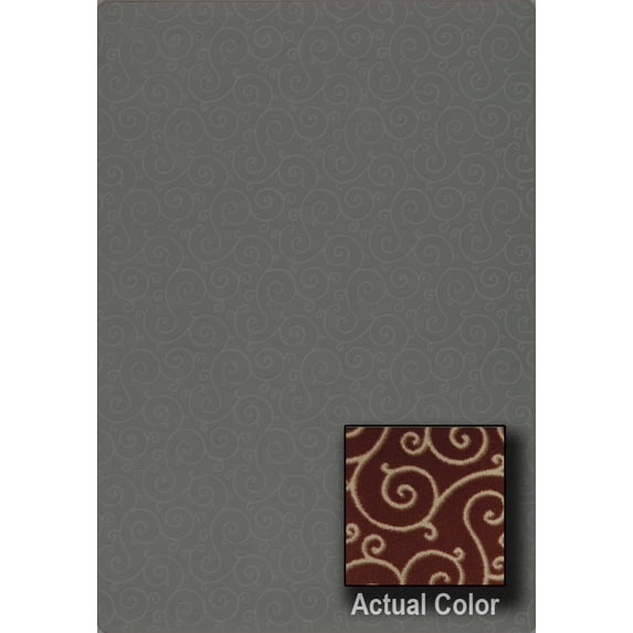 Milliken Imagine Area Rug LYRICAL Lyrical Regatta Red Scrolls Curls 3' 10" x 5' 4" Rectangle