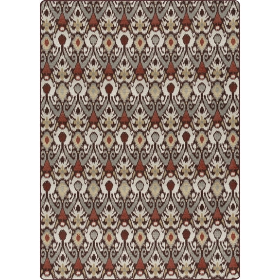 Milliken Imagine Area Rug MARIMBA EASTERN RUBY Marimba Eastern Damask Lines 7 8 x 10 9 Rectangle