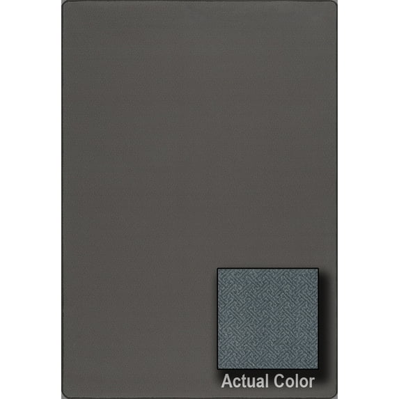 Milliken Imagine Area Rug MERIT Merit Georgian Blue Achromatic Single-Color 3' 10" x 5' 4" Rectangle