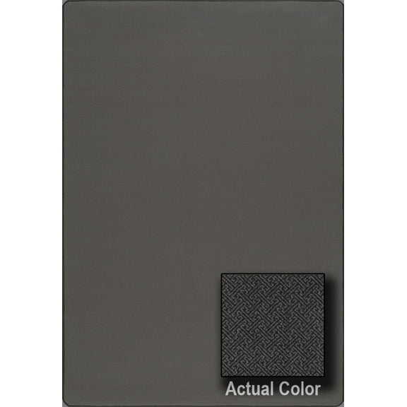 Milliken Imagine Area Rug MERIT Merit Jet Black Single-Color Monochrome 7' 8" x 10' 9" Rectangle